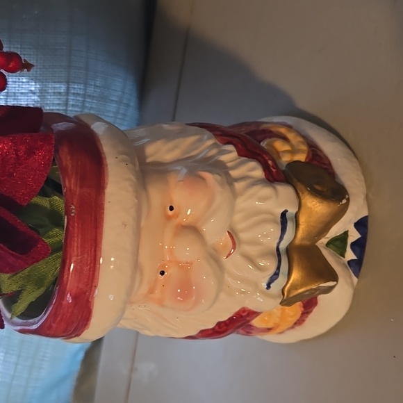 SANTA candy cane holder flower arrangement. - Picture 2 of 4